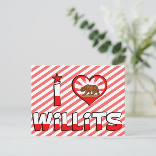 Carte Postale Willits, CA (Debout devant)