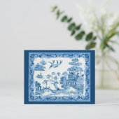 Carte Postale Willow bleu vintage (Debout devant)