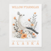 Carte Postale Willow Ptarmigan Bird of Alaska USA Travel (Devant)