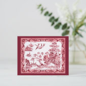 Carte Postale Willow rouge vintage (Debout devant)