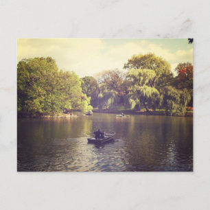 Carte Postale Willow Trees and The Lake, Central Park, New York