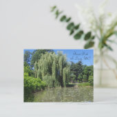 Carte Postale Willow Weeping Forest Park sur Pond (Debout devant)