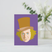 Carte Postale Willy Wonka Stenciled Face Graphic (Debout devant)