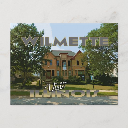 Carte Postale Wilmette, Visite Illinois (Devant)