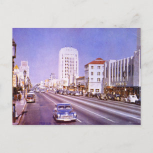 Carte Postale Wilshire Blvd., Miracle Mile, Los Angeles Vintage