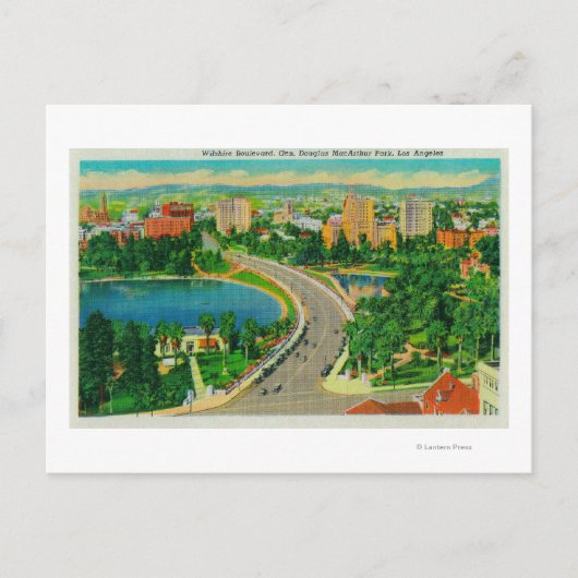 Carte Postale Wilshire Boulevard, général Douglas MacArthur (Devant)