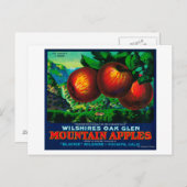 Carte Postale Wilshire's Oak Glen Apple Crate Étiquette (Devant / Derrière)