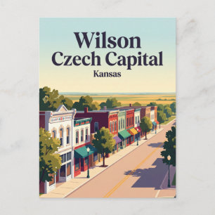 Carte Postale Wilson capitale tchèque, Kansas