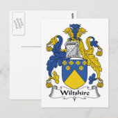 Carte Postale Wiltshire Family Crest (Devant / Derrière)