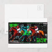 Carte Postale win place show courses hippiques (Devant / Derrière)