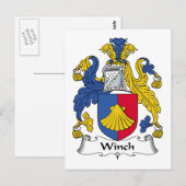 Carte Postale Winch Family Crest (Devant / Derrière)