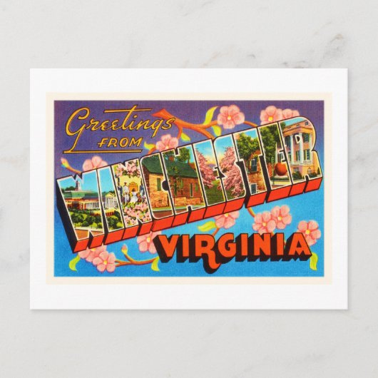 Carte postale Winchester Virginia VA Old Vintage v (Devant)