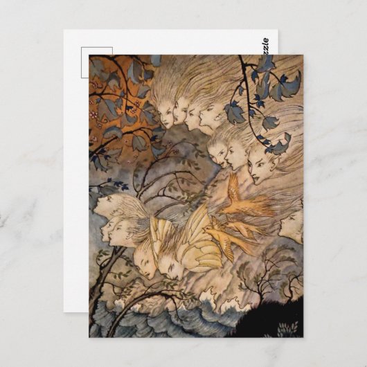 Carte Postale « Wind Sprites » par Arthur Rackham (Devant / Derrière)