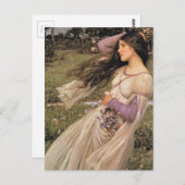 Carte Postale WiNDFLoWERS, par John William Waterhouse, 1902 (Devant / Derrière)