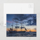 Carte Postale Windjammer sur la mer Baltique (Devant / Derrière)