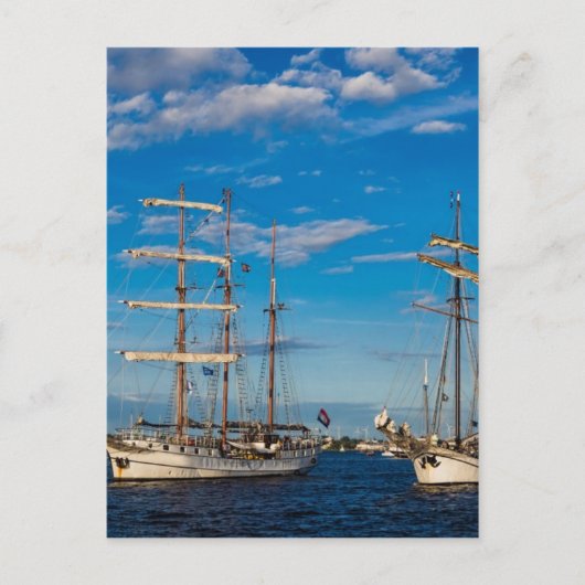 Carte Postale Windjammer sur la voile hanséatique à Rostock (Devant)