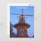 Carte Postale Windmill Amsterdam (Devant / Derrière)