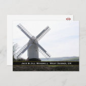 Carte Postale Windmill : Jack & Jill Sussex UK Postcard (Devant / Derrière)
