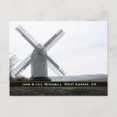 Carte Postale Windmill : Jack & Jill Sussex UK Postcard (Devant)