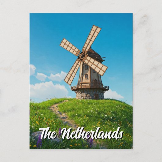 Carte Postale Windmill La Pays-Bas (Devant)