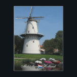Carte postale Windmill Middelburg<br><div class="desc">Carte postale "De Hoop" Windmill Middelburg Zeeland Holland. Moulin à vent "De Hoop/ The Hope" à Middelburg avec des fleurs dans le canal dans la province de Zeeland, Hollande, La carte postale Pays-Bas. Cette belle carte postale Middelburg est entièrement personnalisable, ajoutez votre texte et vos images ! Une belle carte...</div>