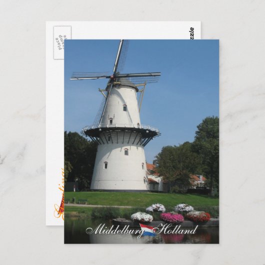 Carte postale Windmill Middelburg (Devant / Derrière)