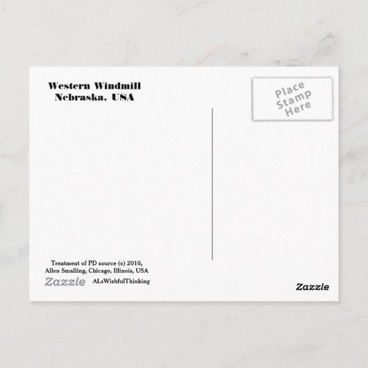Carte postale - Windmill Ouest (diurne) (Dos)