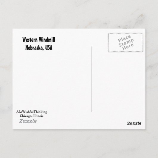 Carte postale - Windmill Ouest (diurne) (Dos)