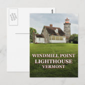 Carte Postale Windmill Point Lighthouse, Vermont Postcard (Devant / Derrière)