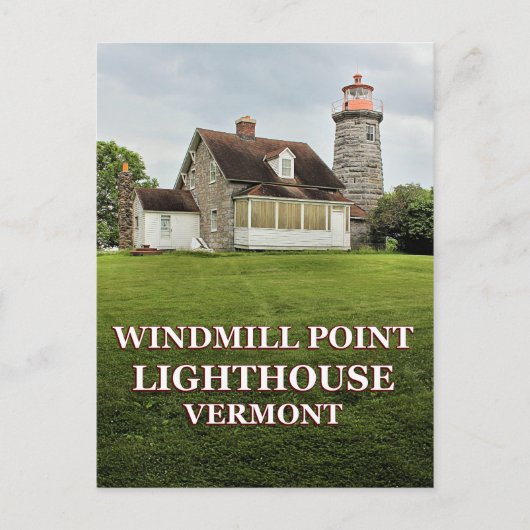 Carte Postale Windmill Point Lighthouse, Vermont Postcard (Devant)