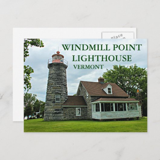 Carte Postale Windmill Point Lighthouse, Vermont Postcard (Devant / Derrière)