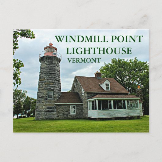 Carte Postale Windmill Point Lighthouse, Vermont Postcard (Devant)