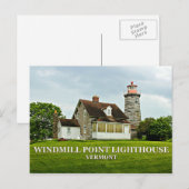 Carte Postale Windmill Point Lighthouse, Vermont Postcard (Devant / Derrière)