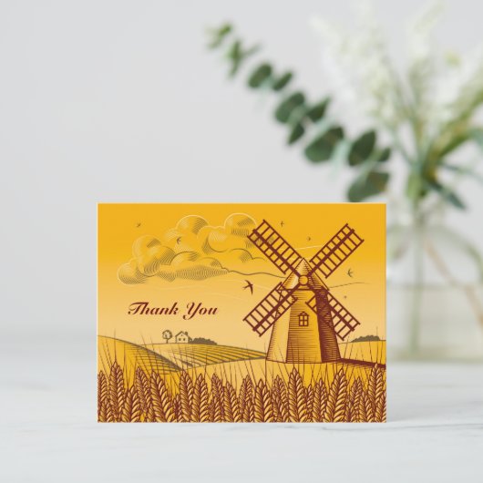 Carte Postale Windmill rétro (Debout devant)
