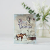 Carte Postale WINDMILL & SNOWFLAKES par SHARON SHARPE (Debout devant)