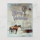 Carte Postale WINDMILL & SNOWFLAKES par SHARON SHARPE (Devant)