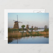Carte Postale Windmills, Kinderdijk, Pays-Bas (Devant / Derrière)