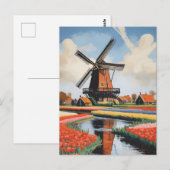 Carte Postale Windmills Pays-Bas (Devant / Derrière)
