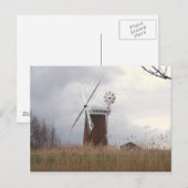 Carte Postale Windpump chevalin Norfolk (Devant / Derrière)