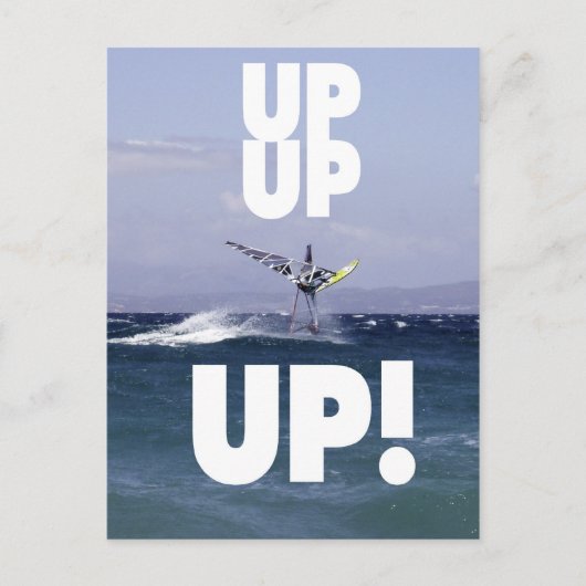Carte postale Windsurfeur dans les airs (Devant)