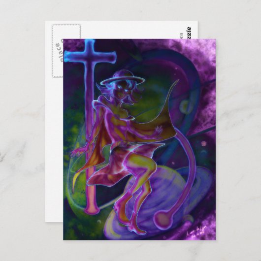 Carte Postale Windy Saturn Psychedelic (Devant / Derrière)