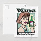 Carte Postale Wine Mother's Helper, modifier le texte (Devant / Derrière)