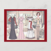 Carte Postale Winnie, poupée en papier Art déco de 1936 (Devant)