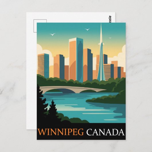 Carte Postale Winnipeg Canada (Devant / Derrière)