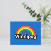 CARTE POSTALE WINNIPEG LGBT PRIDE RAINBOW (Debout devant)