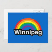 CARTE POSTALE WINNIPEG LGBT PRIDE RAINBOW (Devant / Derrière)