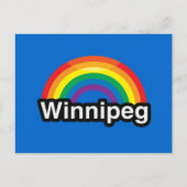 CARTE POSTALE WINNIPEG LGBT PRIDE RAINBOW (Devant)