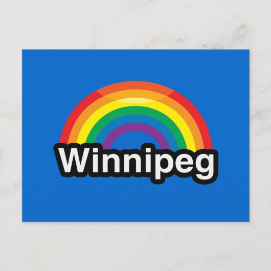 CARTE POSTALE WINNIPEG LGBT PRIDE RAINBOW (Devant)