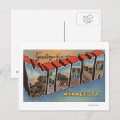 Carte Postale Winona, Minnesota - Scènes de grandes lettres (Devant / Derrière)