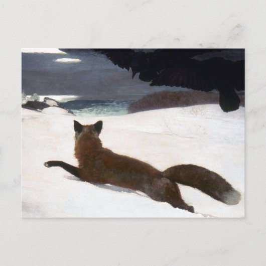 CARTE POSTALE WINSLOW HOMER : CHASSE À RENARD, 1893 (Devant)